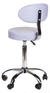LuxuryForm Židle BERN s opěrátkem na stříbrné základně s kolečky - levandule