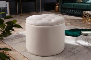 Zámecká luxusní béžová taburetka Modern Barock s úložným prostorem 50cm