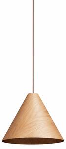 VK Light Woody E27 závěsné dřevěné svítidlo Hnědáø330 mm
