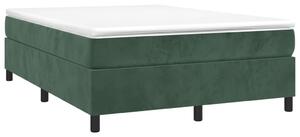 Box spring postel s matrací tmavě zelená 140x190 cm samet