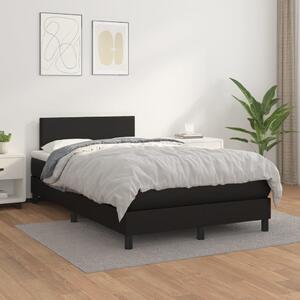 Box spring postel s matrací černá 120 x 200 cm umělá kůže 3140993