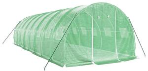 Skleník s ocelovým rámem zelený 24 m² 8 x 3 x 2 m