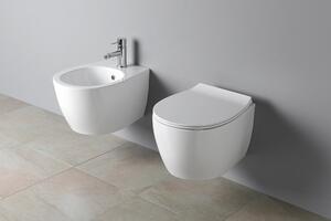 , SENTIMENTI závěsná WC mísa, Rimless, 36x51cm, bílá, 10AR02012