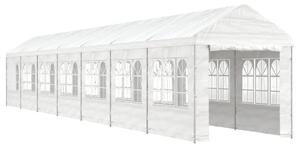 Altán se střechou bílý 15,61 x 2,28 x 2,69 m polyethylen
