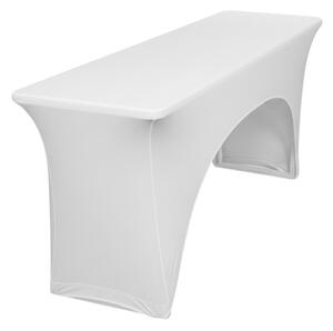 TENTino Elastický potah STANDARD na pivní stůl 200x50 - 200x70 cm Barva ubrusu: BÍLÁ / WHITE