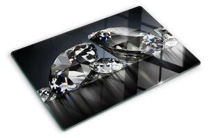 Skleněná deska do kuchyně Diamanty na černém pozadí ddk-nr-wm-00007765
