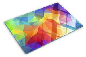 Skleněné krájecí prkénko Geometrie barevných trojúhelníků ddk-nr-wm-00007768