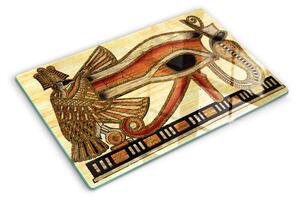 Skleněná krájecí deska Motiv egyptských hieroglyfů ddk-nr-wm-00007781