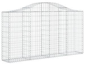 Klenuté gabionové koše 8 ks 200x30x100/120cm pozinkované železo