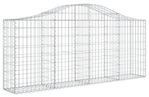 Klenuté gabionové koše 8 ks 200x30x80/100 cm pozinkované železo