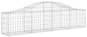 Klenuté gabionové koše 7 ks 200x30x40/60 cm pozinkované železo