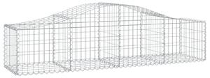 Klenuté gabionové koše 3 ks 200x50x40/60 cm pozinkované železo