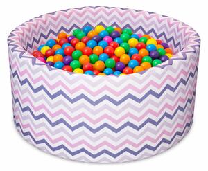 Aga Suchý bazén 90x40 cm s míčky ZigZag Barevný