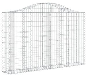 Klenuté gabionové koše 6 ks 200x30x120/140cm pozinkované železo