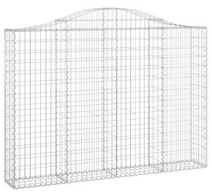 Klenuté gabionové koše 4 ks 200x30x140/160cm pozinkované železo