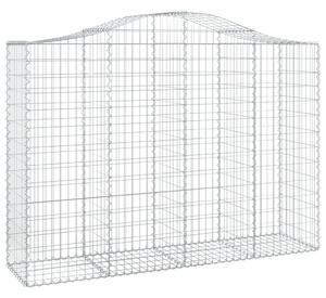 Klenuté gabionové koše 9 ks 200x50x140/160cm pozinkované železo