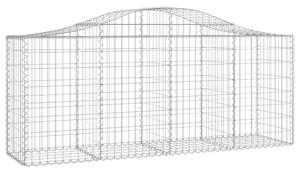Klenuté gabionové koše 11ks 200x50x80/100 cm pozinkované železo