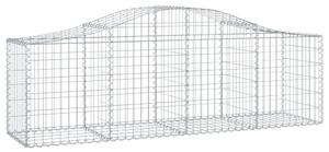 Klenuté gabionové koše 6 ks 200x50x60/80 cm pozinkované železo