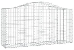 Klenuté gabionové koše 4 ks 200x50x100/120cm pozinkované železo