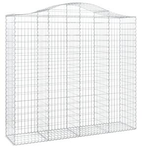 Klenuté gabionové koše 4 ks 200x50x180/200cm pozinkované železo
