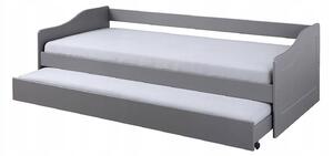 Postel MALTE 90x200 dřevěná šedá