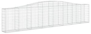 Klenuté gabionové koše 9 ks 400x30x80/100 cm pozinkované železo