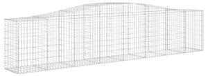 Klenuté gabionové koše 3 ks 400x50x80/100 cm pozinkované železo