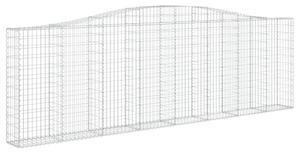 Klenuté gabionové koše 6 ks 400x30x120/140cm pozinkované železo