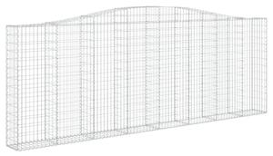Klenuté gabionové koše 5 ks 400x30x140/160cm pozinkované železo