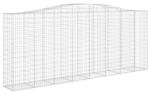Klenuté gabionové koše 6 ks 400x50x160/180cm pozinkované železo