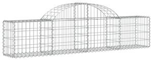 Klenuté gabionové koše 4 ks 200x30x40/60 cm pozinkované železo