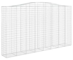 Klenuté gabionové koše 3 ks 400x50x220/240cm pozinkované železo