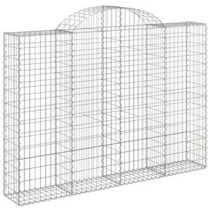 Klenuté gabionové koše 8 ks 200x30x140/160cm pozinkované železo