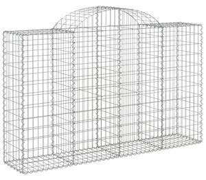 Klenuté gabionové koše 11ks 200x50x120/140cm pozinkované železo