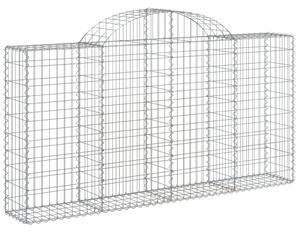 Klenuté gabionové koše 5 ks 200x30x100/120cm pozinkované železo