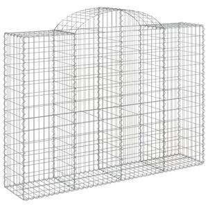 Klenuté gabionové koše 11ks 200x50x140/160cm pozinkované železo