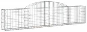 Klenuté gabionové koše 13 ks 300x30x60/80 cm pozinkované železo