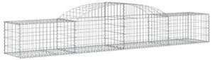 Klenuté gabionové koše 17 ks 300x50x40/60 cm pozinkované železo