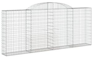 Klenuté gabionové koše 2 ks 300x30x120/140cm pozinkované železo