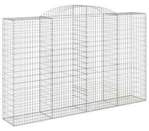 Klenuté gabionové koše 7 ks 300x50x180/200cm pozinkované železo