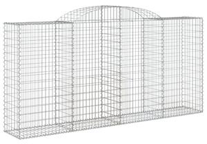 Klenuté gabionové koše 11ks 300x50x140/160cm pozinkované železo