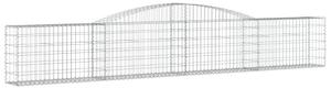 Klenuté gabionové koše 4 ks 400x30x60/80 cm pozinkované železo