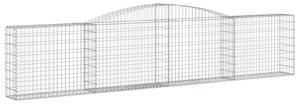 Klenuté gabionové koše 3 ks 400x30x80/100 cm pozinkované železo