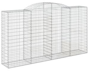Klenuté gabionové koše 6 ks 300x50x160/180cm pozinkované železo