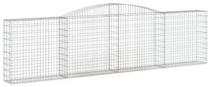Klenuté gabionové koše 15ks 400x30x100/120cm pozinkované železo