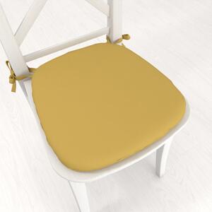 Biante Oblý podsedák Rongo RG-098 Hořčicový - 39x37x3 cm