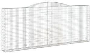 Klenuté gabionové koše 2 ks 400x30x160/180cm pozinkované železo