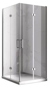 BPS-koupelny Čtvercový sprchový kout ZES KZ08D 100x100 chrom/transparent - bez vaničky