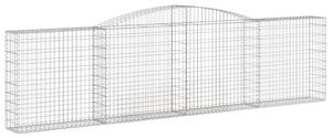 Klenuté gabionové koše 4 ks 400x30x100/120cm pozinkované železo