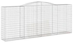 Klenuté gabionové koše 5 ks 400x50x160/180cm pozinkované železo